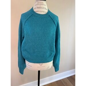 Zenana Women's Teal Crewneck Sweater Size M
